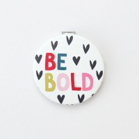 Caroline Gardner Be Bold Heart Print Compact Mirror